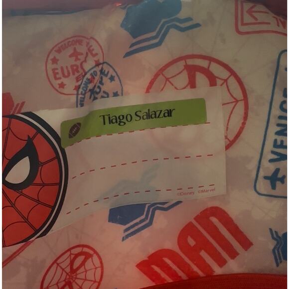 Marvel Spider-Man Face Backpack Red Black Kids Bag Disney - Picture 7 of 9